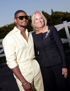Usher and Dr. Jill Biden at Ralph Lauren RTW Spring 2025.