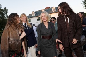 Jaya Harper, Laura Dern, Naomi Watts and Diana Silvers at Ralph Lauren RTW Spring 2025 as part of New York Ready to Wear Fashion Week on September 5, 2024 in East Hampton, New York.