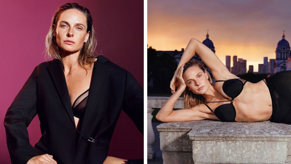 Rebecca Ferguson for Nensi Dojaka and Calvin Klein's collaboration.