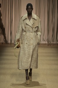 Model on the runway at Roberto Cavalli RTW Spring 2025 as part of Milan Ready to Wear Fashion Week on September 18, 2024 in Milan, Italy.