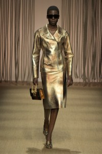 Model on the runway at Roberto Cavalli RTW Spring 2025 as part of Milan Ready to Wear Fashion Week on September 18, 2024 in Milan, Italy.