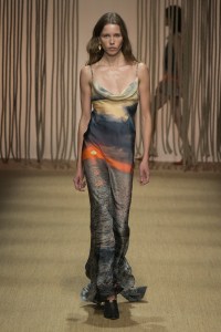 Model on the runway at Roberto Cavalli RTW Spring 2025 as part of Milan Ready to Wear Fashion Week on September 18, 2024 in Milan, Italy.