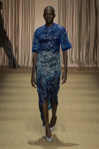 Model on the runway at Roberto Cavalli RTW Spring 2025 as part of Milan Ready to Wear Fashion Week on September 18, 2024 in Milan, Italy.
