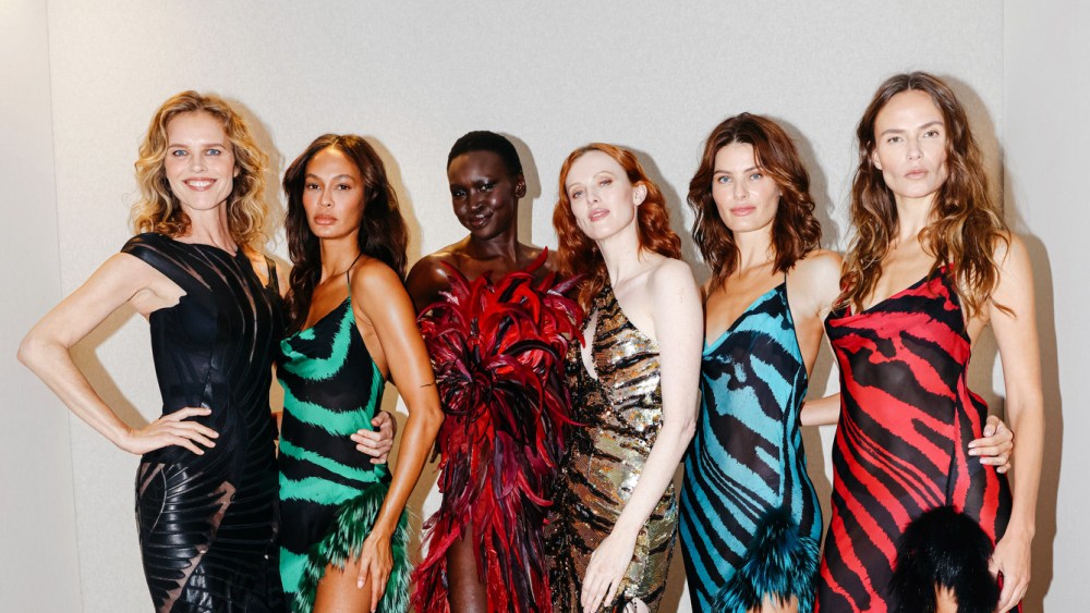 Backstage at Roberto Cavalli Spring 2025 Ready-to-Wear Collection at Milan Fashion Week