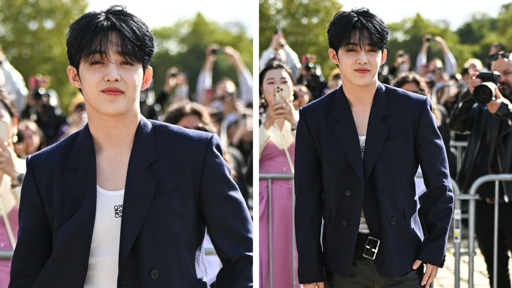 S.Coups of K-pop group Seventeen at Loewe, paris fashion week spring 2025