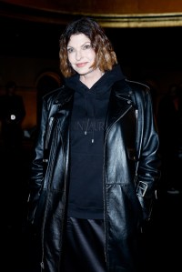 Linda Evangelista at the Saint Laurent Spring 2025 ready-to-wear show