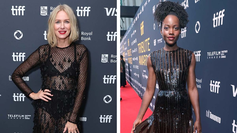 Naomi Watts, Christian Dior, Lupita Nyong'o, Gucci, sheer trend, TIFF, Toronto International Film Festival