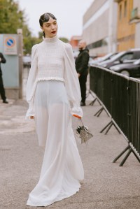Street style at Milan Fashion Week Spring 2025
