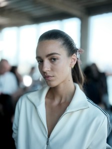 Backstage at the Tory Burch spring 2025 ready-to-wear show at New York Fashion Week.