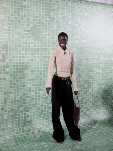 Backstage at the Tory Burch spring 2025 ready-to-wear show at New York Fashion Week.