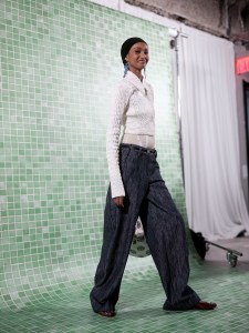 Backstage at the Tory Burch spring 2025 ready-to-wear show at New York Fashion Week.