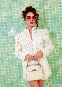Navia Robinson at the Tory Burch Spring 2025 Ready-to-Wear show