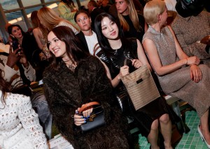 Maude Apatow and Song Yuqi at the Tory Burch Spring 2025 Ready-to-Wear show