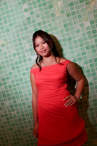 Katie Fang at the Tory Burch Spring 2025 Ready-to-Wear show