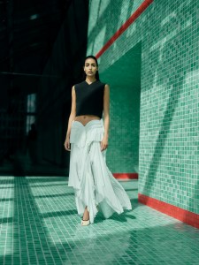 A preview of the Tory Burch Spring 2025 collection, showing at the Domino Sugar Factory.