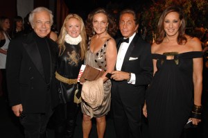 Ralph Lauren, Ricky Lauren, Diane von Furstenberg, Valentino Garavani and Donna Karan attend the 2007 7th on Sale party and awards ceremony at the 69th Regiment Armory in New York City. .