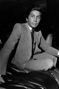 Valentino Garavani introduces his new line of designer denim Valentino Viva in New York on May 15, 1979.