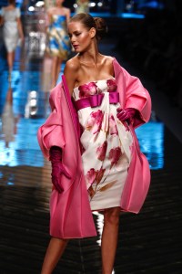 Valentino's spring 2008 haute couture show at the Musee Rodin in Paris. Spring 2008 haute couture marks the final collection for creative director Valentino Garavani.