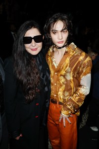 Marina Abramović and guest at Versace Spring 2025 Ready-to-Wear Show at Milan Fashion Week
