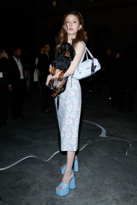 Lusi Zhao at Versace Spring 2025 Ready-to-Wear Show at Milan Fashion Week