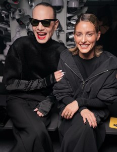 Jordan Roth and Olivia Palermo at Vetements Spring 2025 Ready-to-Wear at Paris Fashion Week