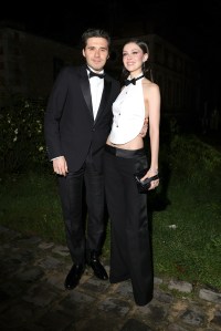 Brooklyn Beckham and Nicola Peltz at the Victoria Beckham Spring 2025 ready-to-wear show