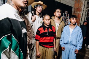 Backstage at the Willy Chavarria Spring 2025 ready-to-wear show at New York Fashion Week.