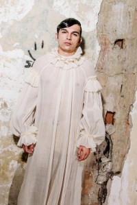Backstage at the Willy Chavarria Spring 2025 ready-to-wear show at New York Fashion Week.