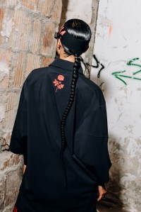 Backstage at the Willy Chavarria Spring 2025 ready-to-wear show at New York Fashion Week.