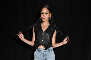 Melissa Barrera at the Willy Chavarria Spring 2025 ready-to-wear show.