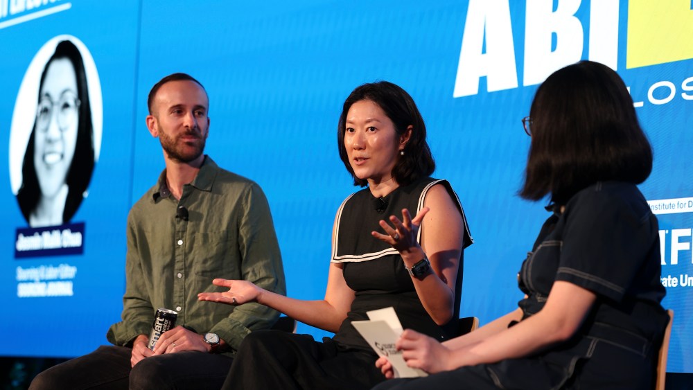 From left, Jake Disraeli and Kristine Kim with Jasmin Malik Chua