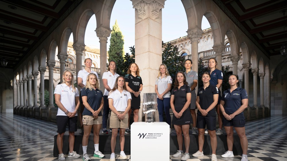 Skippers who took Puig Women's America's Cup during the 37th America's Cup in Barcelona.