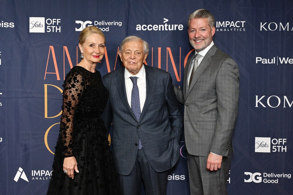 NEW YORK, NEW YORK - OCTOBER 29: (L-R) Andrea Weiss, John Pomerantz and Matthew Fasciano attend the 2024 Evening of Delivering Good at Gotham Hall on October 29, 2024 in New York City. (Photo by Slaven Vlasic/Getty Images for Delivering Good)