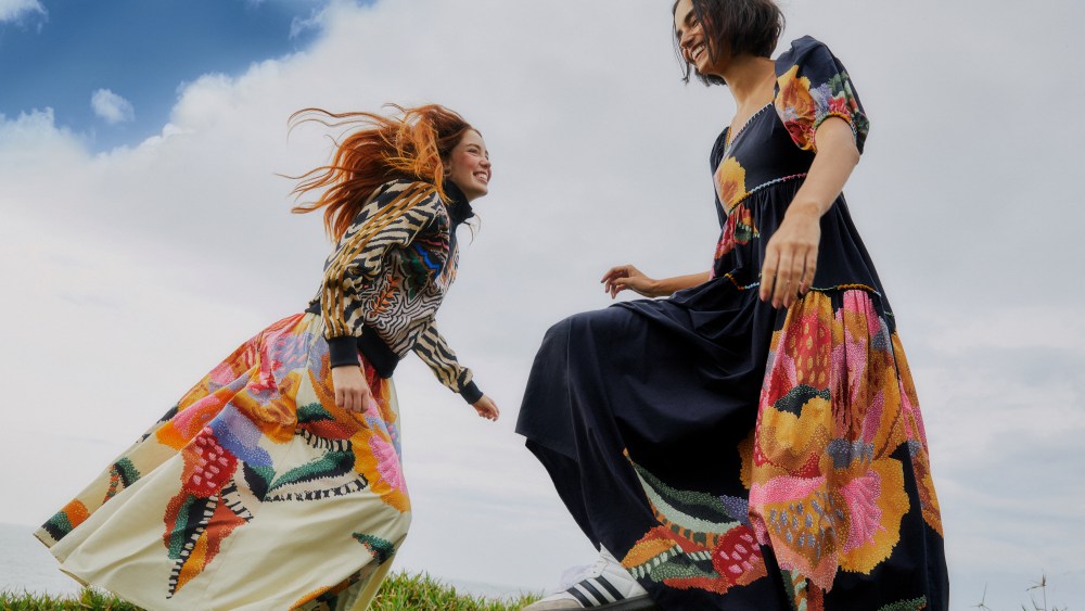 A campaign image from the Adidas, Farm Rio collaboration.