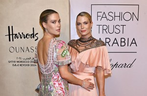 MARRAKESH, MOROCCO - OCTOBER 24: Lady Amelia Spencer and Lady Eliza Spencer attend Fashion Trust Arabia 2024 at El Badi Palace on October 24, 2024 in Marrakech, Morocco. Photo by Dave Benett