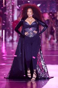Tyra Banks on the runway at the Victoria's Secret Fashion Show on Oct. 15 in New York.
