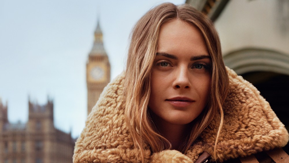 Cara Delevingne in Burberry’s first outerwear campaign under new CEO Josh Schulman.