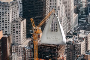 Aerial View of Manhattan Construction Site