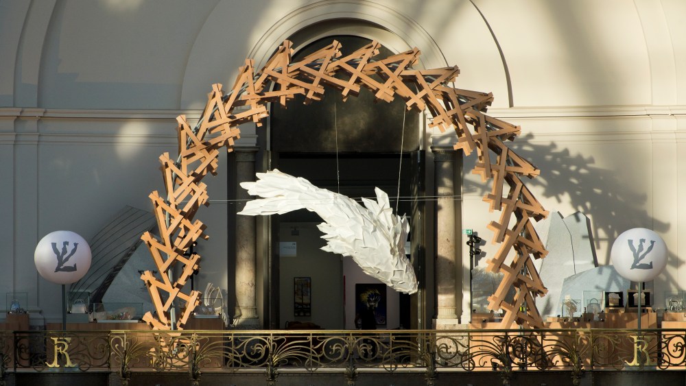 The Louis Vuitton stand at Art Basel Paris at the Grand Palais.