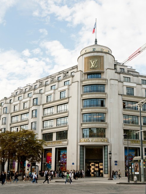 The Louis Vuitton flagship on Avenue des Champs-Élysées in Paris