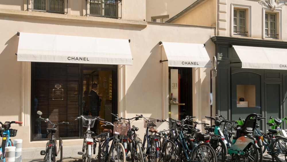 The Chanel store on Rue Saint Honoré in Paris