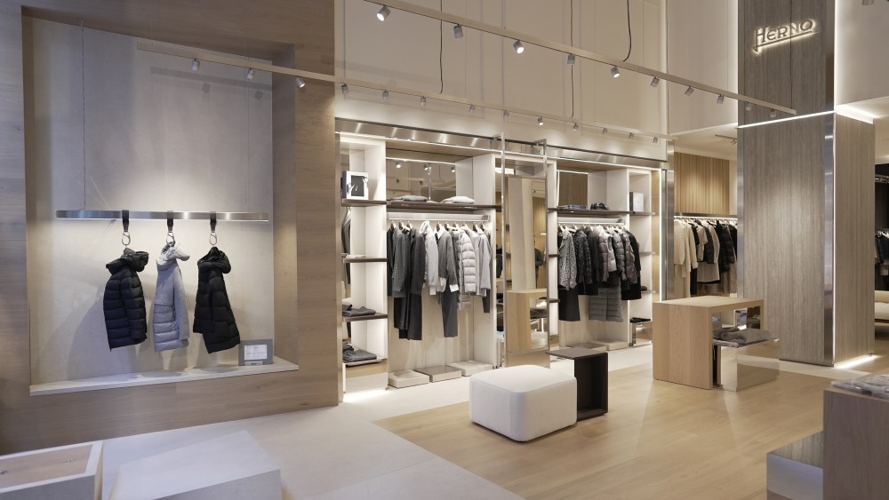 Inside Herno's new Madison Avenue store.