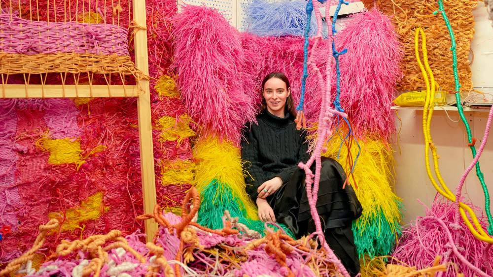 Darcey Fleming in her studio. She is among a group of Sarabande artists taking part in the upcoming Mount Street Neighbourhood Arts Festival.