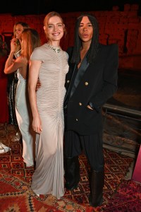 Natalia Vodianova and Olivier Rousteing