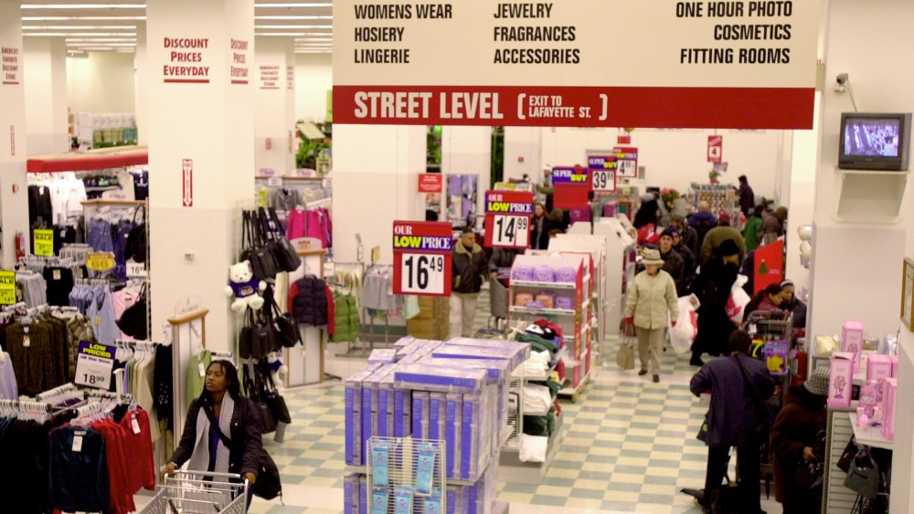 Kmart in Manhattan, photographed in December 2000.