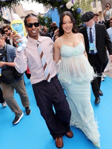 BRUSSELS, BELGIUM - JUNE 28: A$AP Rocky and Rihanna attend the "Smurfs" Global Premiere at Mont des Arts on June 28, 2025 in Brussels, Belgium. (Photo by Arnold Jerocki/Getty Images for Paramount Pictures)