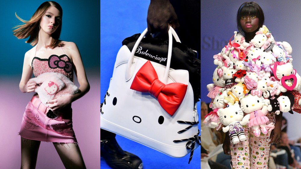 Hello Kitty collaborations with Blumarine, Balenciaga and Heatherette, clothing, accessories