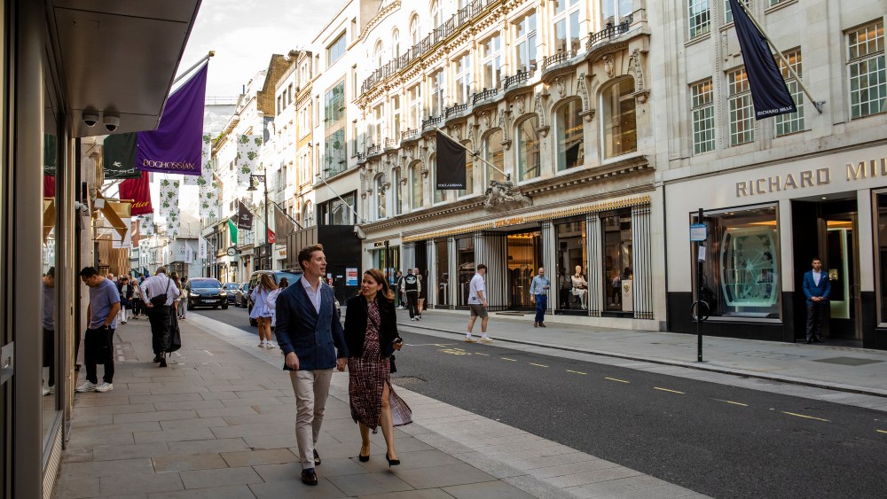 Shoppers on Bond Street in London