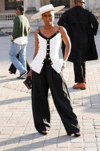 Cynthia Erivo at Louis Vuitton RTW Spring 2025 as part of Paris Ready to Wear Fashion Week held at Cour Carrée du Louvre on October 1, 2024 in Paris, France.