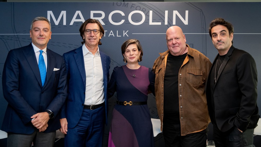 Marcolin CEO Fabrizio Curci; director of Innovit,Alberto Acito,  Pagitsas Advisors CEO,Chrissa Pagitsas; WWD’s  Arthur Zaczkiewicz; VP global creative direction The Estée Lauder Companies Gabriele Chiave.